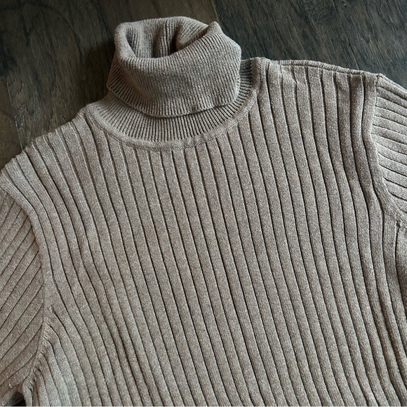 Vintage Jeanne Pierre Ribbed Turtleneck Sweater (XL, 100% Cotton) - Picture 4 of 9
